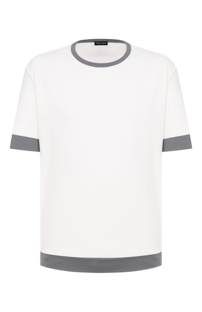 Мужская хлопковая футболка GIORGIO ARMANI, арт. GM001948/TE10333