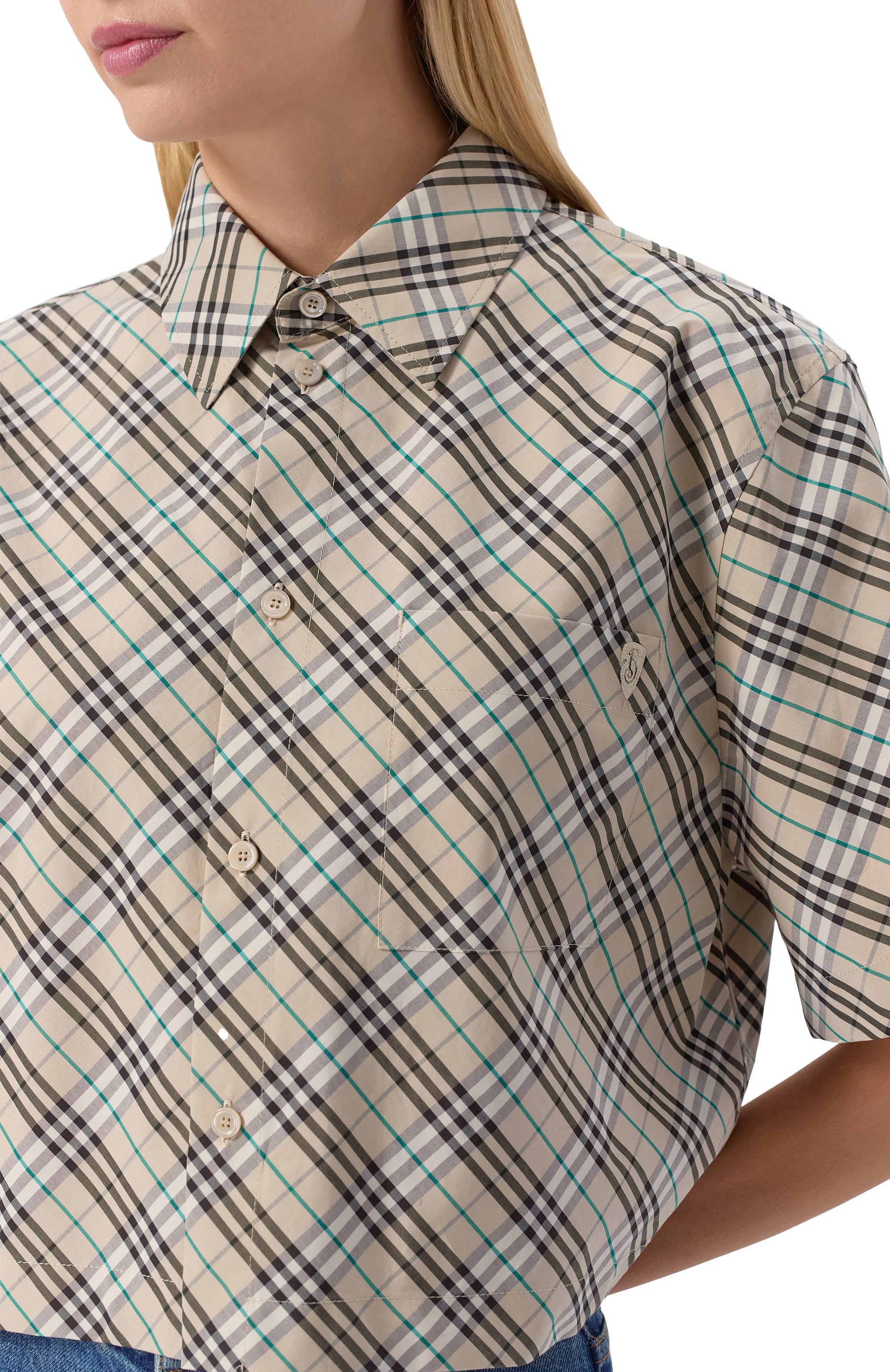 Хлопковая рубашка BURBERRY, арт. 8101121, фото 5