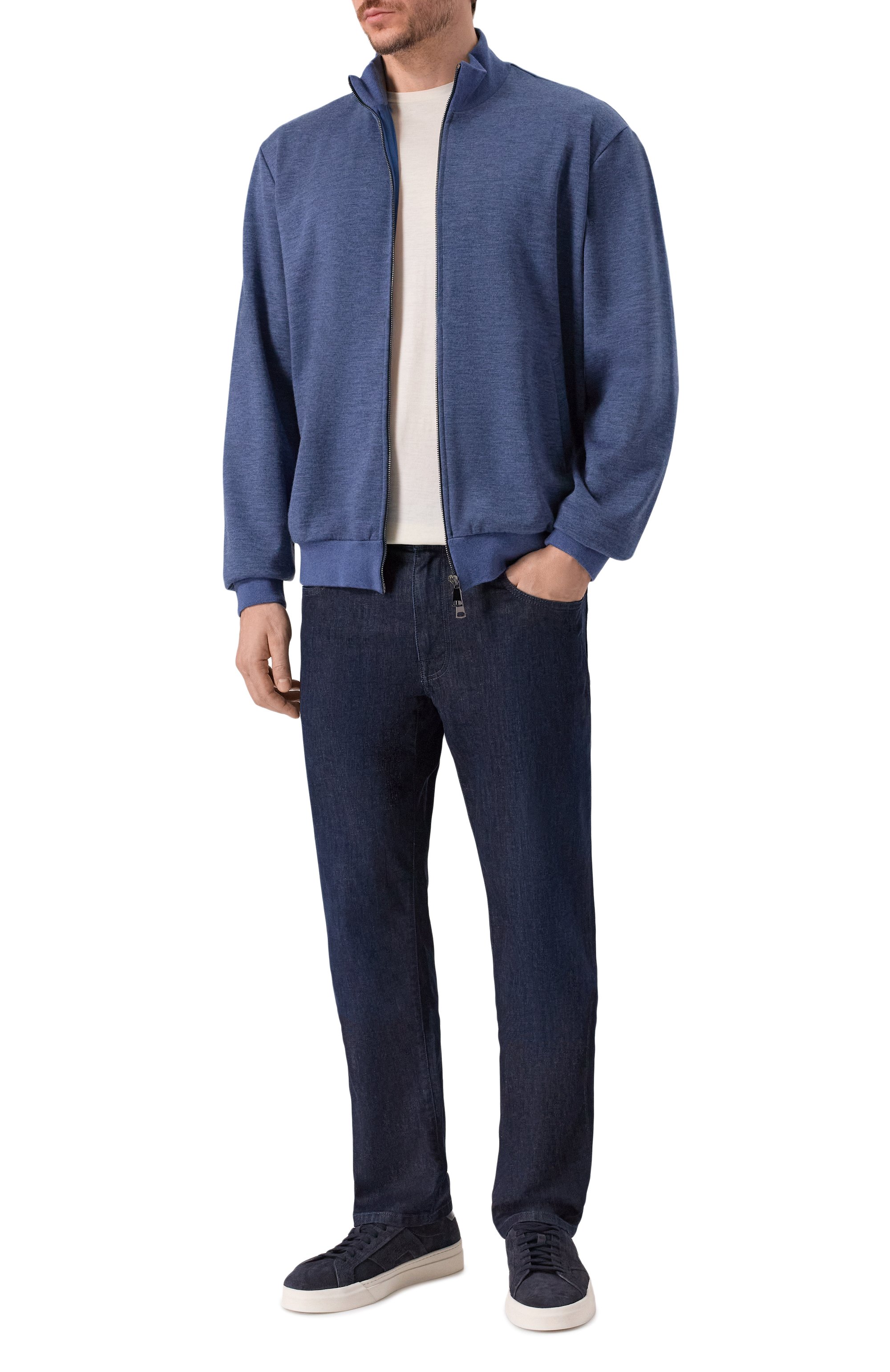 Толстовка из шелка и кашемира ANDREA CAMPAGNA, арт. JACKET/15038, фото 2