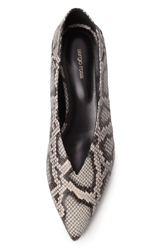 Кожаные балетки Beak Sergio Rossi B14650/MCAS32 Серый  B14650/MCAS32 Фото 6