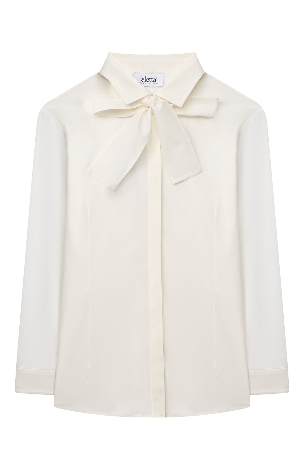 Хлопковая блузка ALETTA бежевого цвета по цене 9490 руб., арт. AC666278DML/4A-8A, фото 1 Хлопковая блузка ALETTA, арт. AC666278DML/4A-8A, фото 1