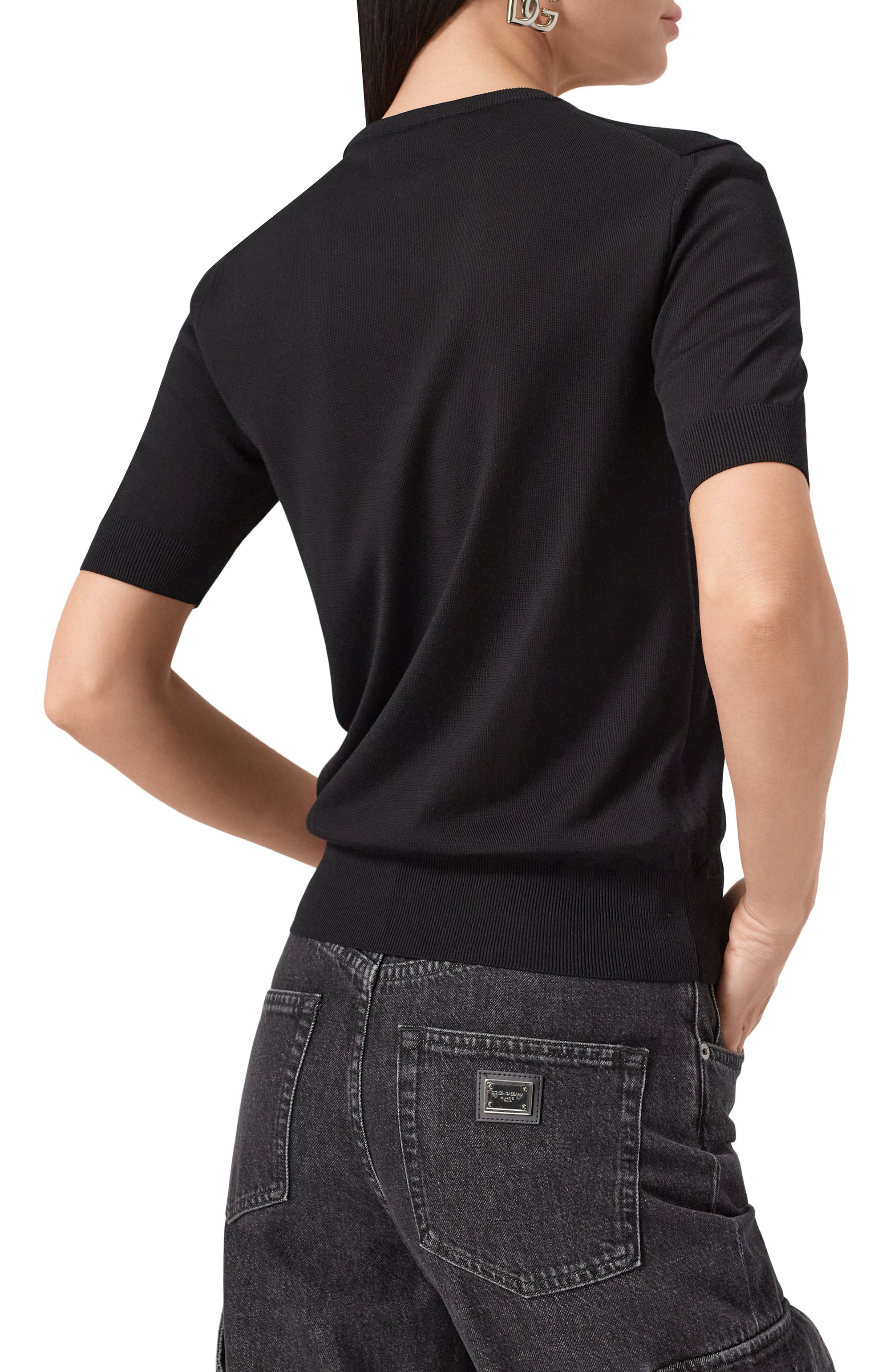 Пуловер из вискозы и хлопка DOLCE & GABBANA, арт. FXG26T/JFMEB, фото 4