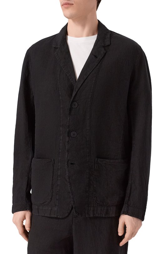 Льняной пиджак Transit CFUTRCD133 Чёрный  CFUTRCD133 Фото 3