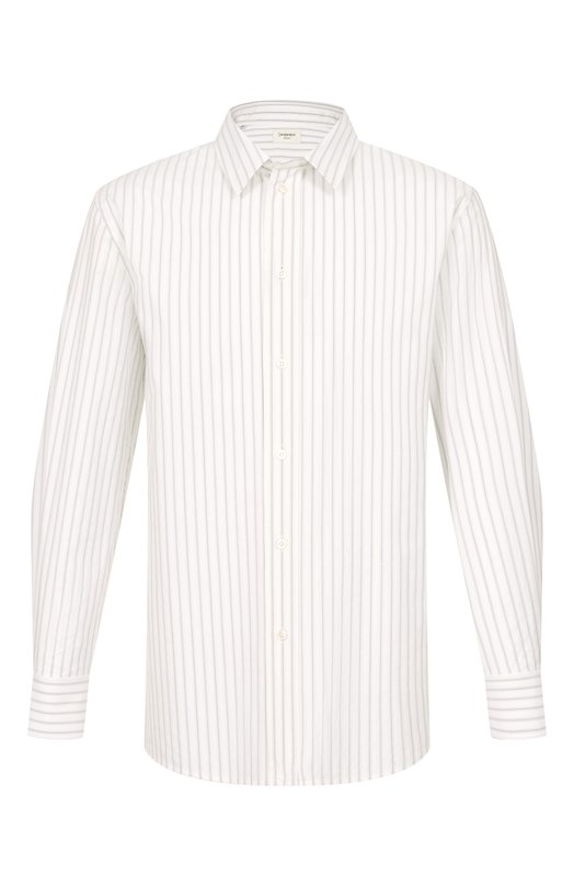 Хлопковая рубашка Saint Laurent 848033/Y5K82 Кремовый 848033/Y5K82