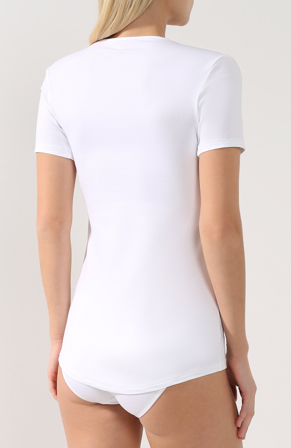 Хлопковая футболка с круглым вырезом MEY, арт. 26482, фото 3