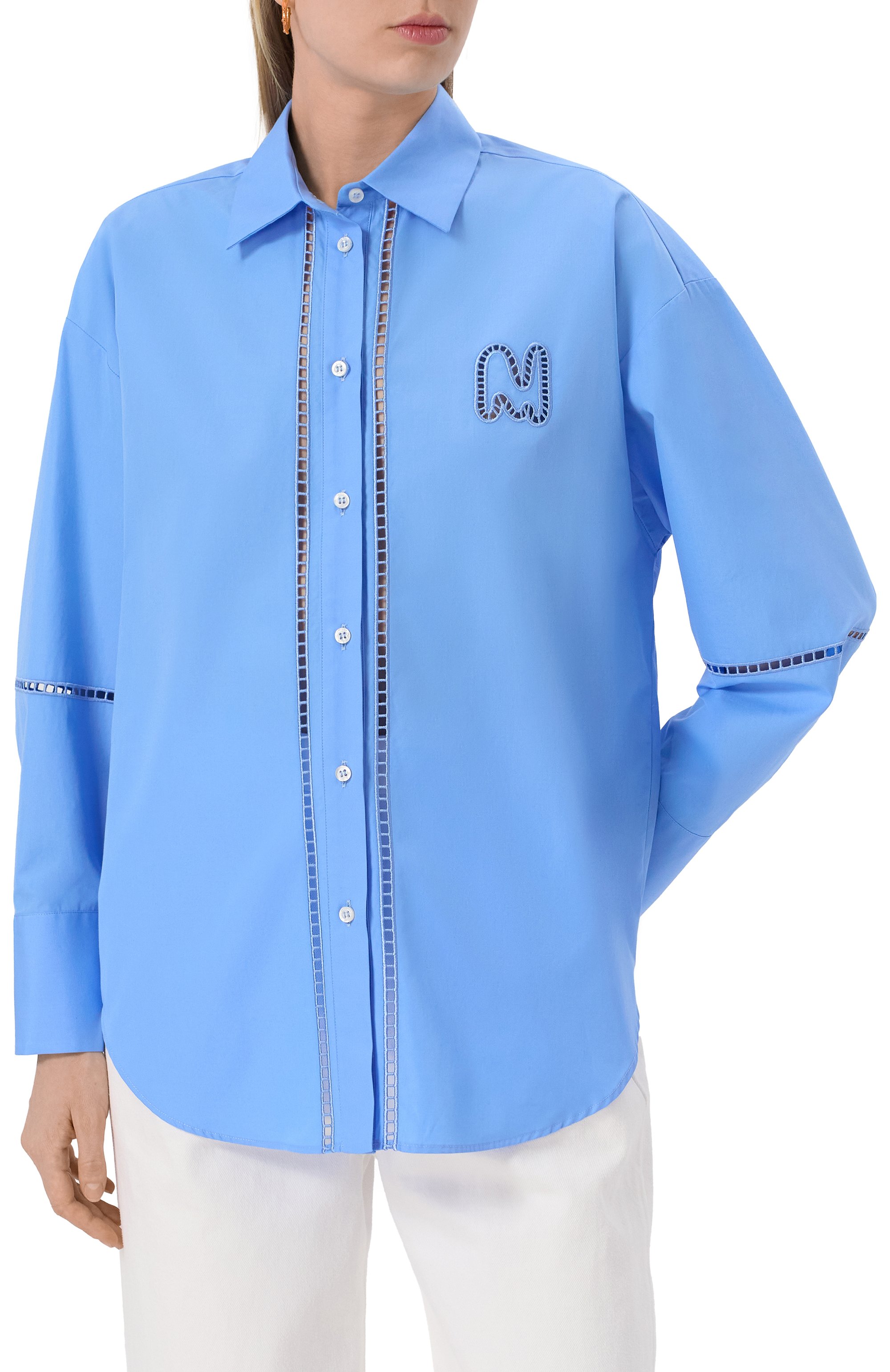 Хлопковая рубашка MSGM, арт. 3841MDE10X/257100, фото 3