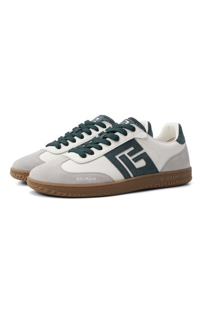 Мужские кожаные кеды swan BALMAIN, арт. FM1VI360/LCWE