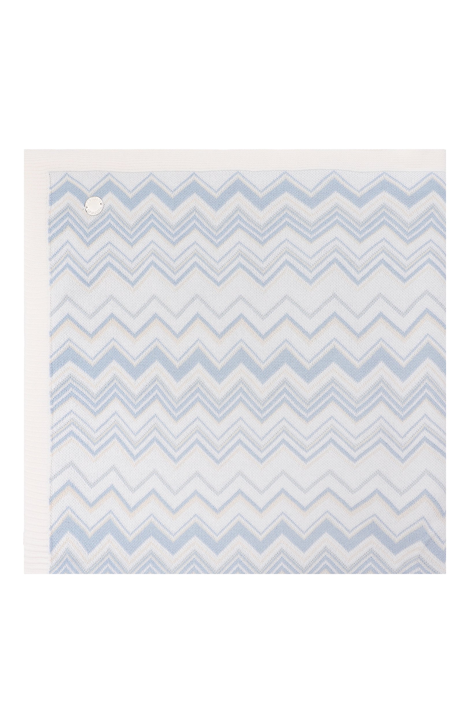 Плед из хлопка и кашемира MISSONI голубого цвета по цене 35250 руб., арт. MZ0320/Z2312, фото 1 Плед из хлопка и кашемира MISSONI, арт. MZ0320/Z2312, фото 1