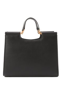 Женская сумка sicily shopper small DOLCE & GABBANA черного цвета, арт. BB7728/B7321 | Фото 6 (Драгоценные камни: Проставлено; Материал сплава: Проставлено; Материал: Натуральная кожа; Размер: small; Ремень/цепочка: На ремешке)