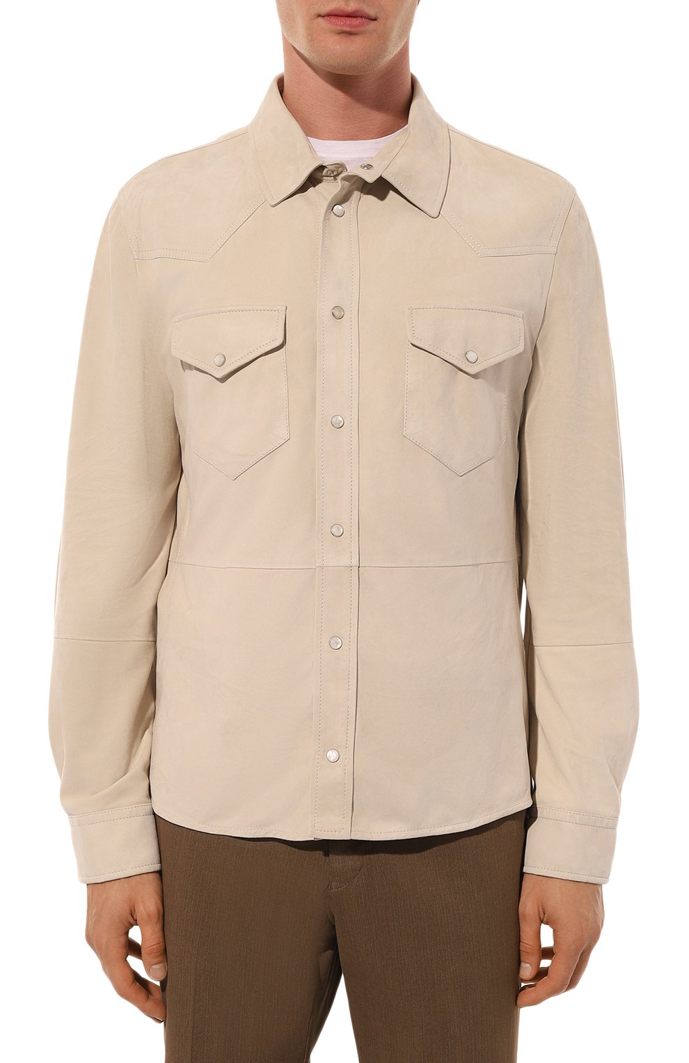 Замшевая куртк�а-рубашка BRUNELLO CUCINELLI, арт. MPCMI1721, фото 3
