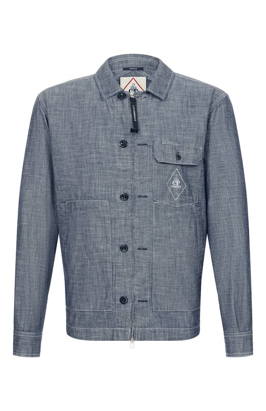 Хлопковая куртка-рубашка C.P. Company 20CMSH195A/110065W Голубой 20CMSH195A/110065W