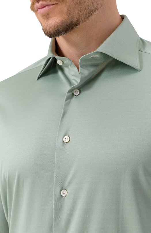 Хлопковая сорочка MVST SLIM/GABRIELLE/R0UND/1628-JERSEY (INTERL0CK) Зелёный  SLIM/GABRIELLE/R0UND/1628-JERSEY (INTERL0CK) Фото 5