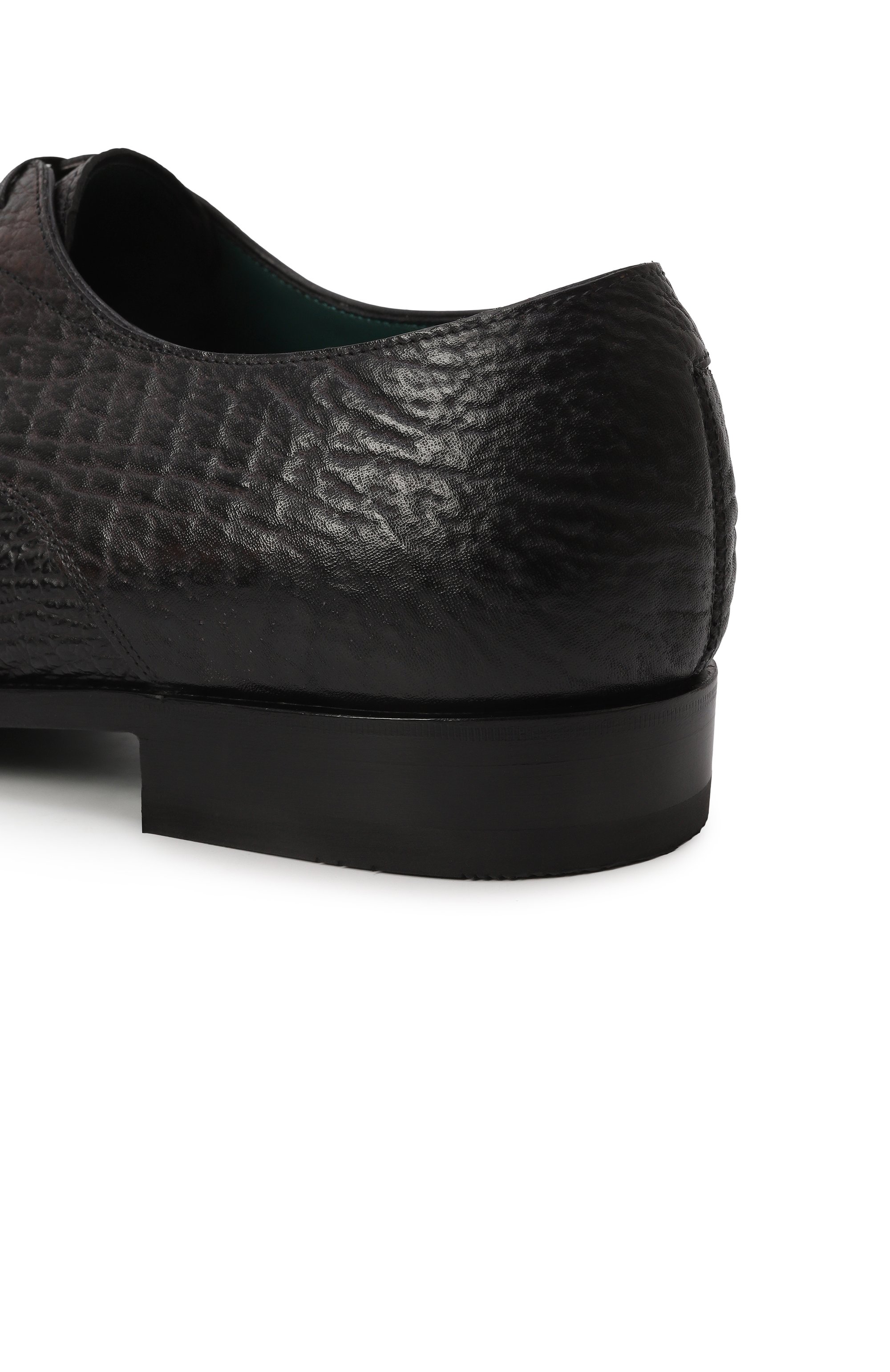 Кожаные дерби STEFANO RICCI черного цвета по цене 263500 руб., арт. U002_C5251/SHK, фото 7 Кожаные дерби STEFANO RICCI, арт. U002_C5251/SHK, фото 7