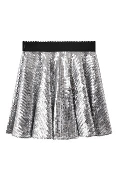 Детская юбка DOLCE & GABBANA серебряного цвета, арт. L55I44/FLSIW/8-14 | Фото 2 (Материал сплава: Проставлено; Нос: Не проставлено; Случай: Вечерний; Материал внешний: Синтетический материал; Ростовка одежда: 8 лет | 128 см, 13 - 15 лет | 158 см, 10 - 11 лет | 140 - 146см)
