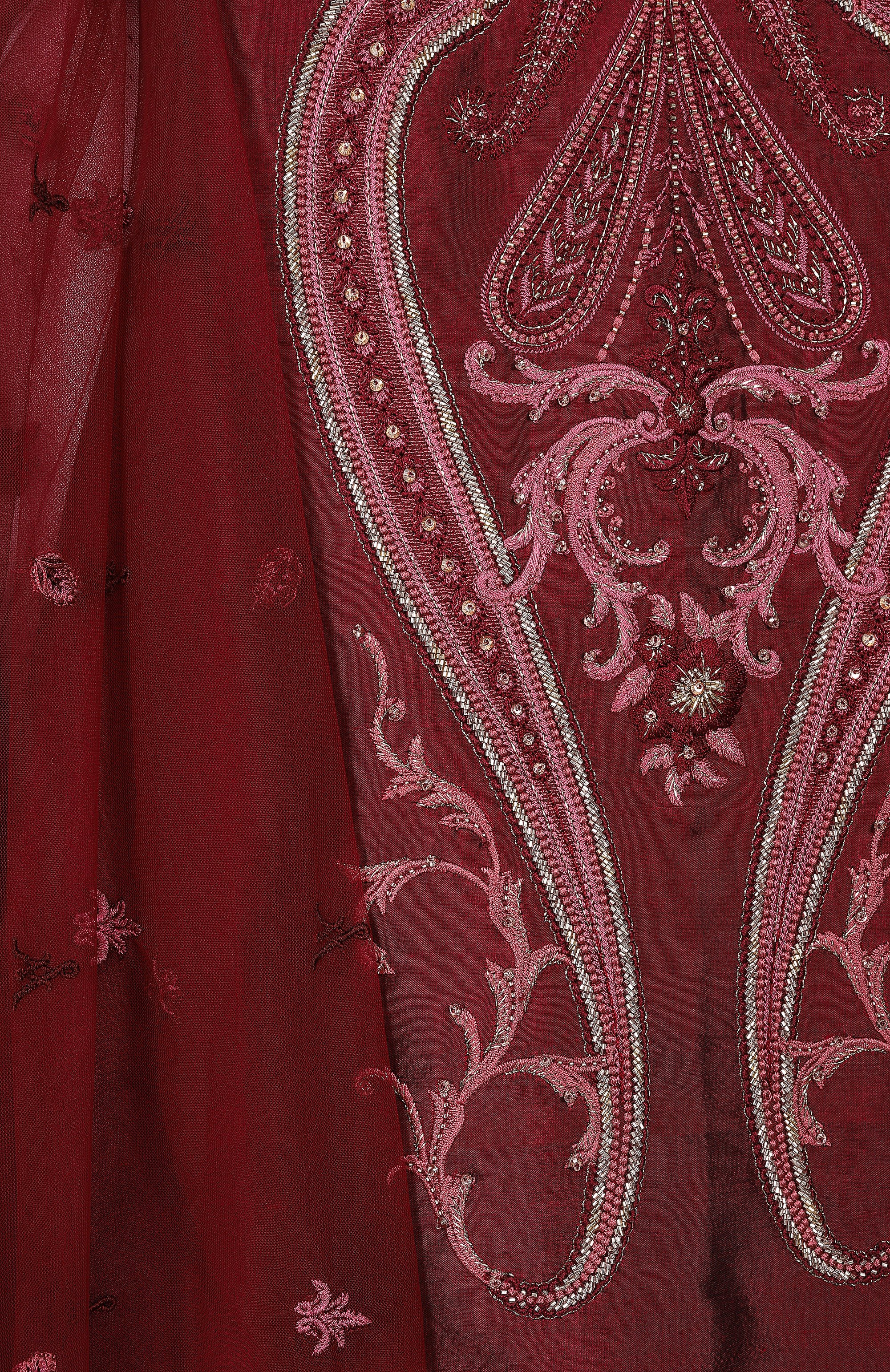 Платье MAISON AVA бордового цвета по цене 79100 руб., арт. MA-FW25-GC49, фото 3 Платье MAISON AVA, арт. MA-FW25-GC49, фото 3