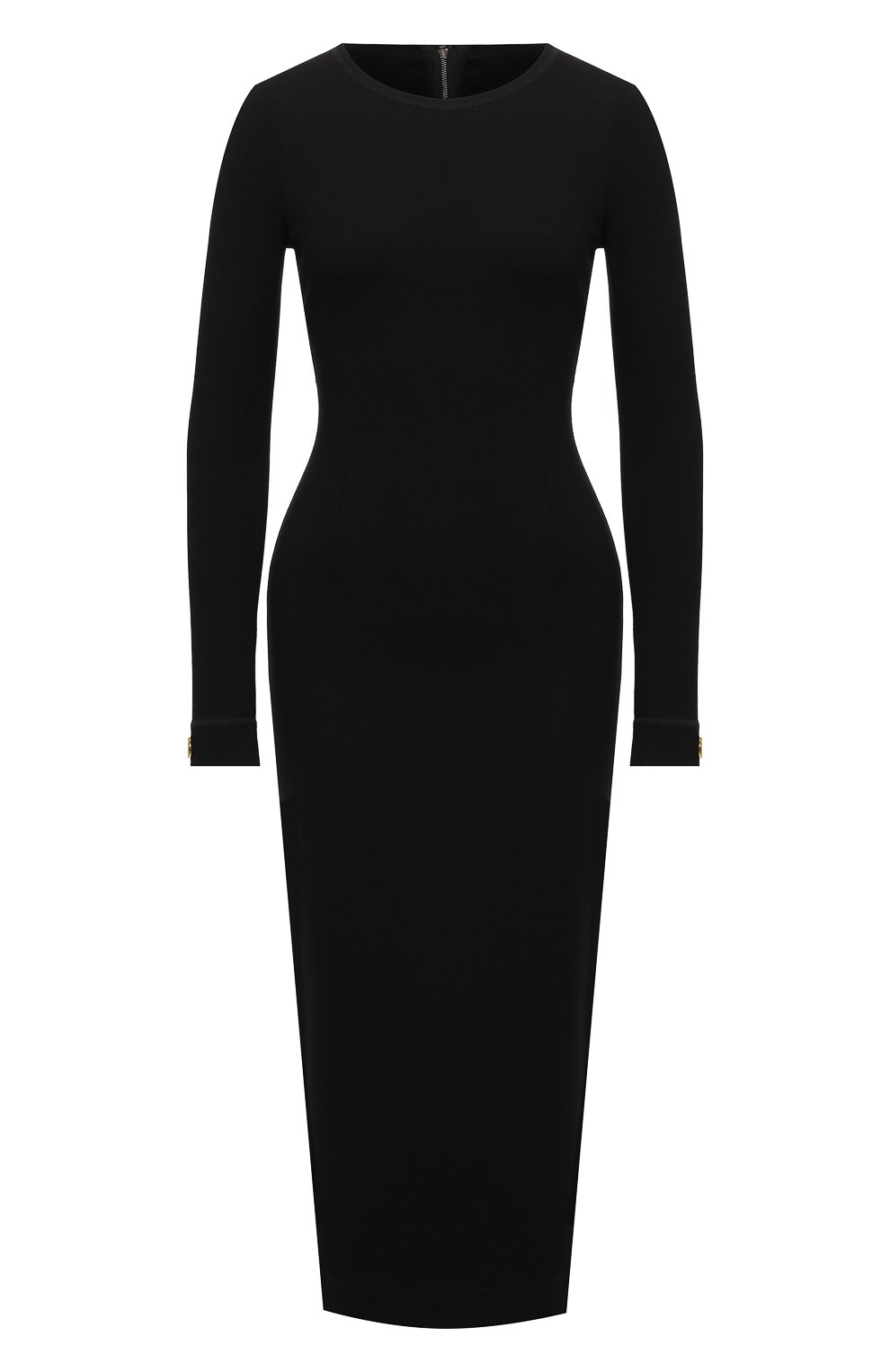 Платье из вискозы DOLCE & GABBANA черного цвета по цене 163500 руб., арт. F6R6MT/FUGKG, фото 1 Платье из вискозы DOLCE & GABBANA, арт. F6R6MT/FUGKG, фото 1