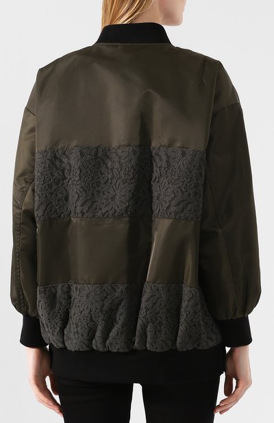 Бомбер ERMANNO ERMANNO SCERVINO хаки цвета по цене 52100 руб., арт. 45T CP25 VIN, фото 4 Бомбер ERMANNO ERMANNO SCERVINO, арт. 45T CP25 VIN, фото 4