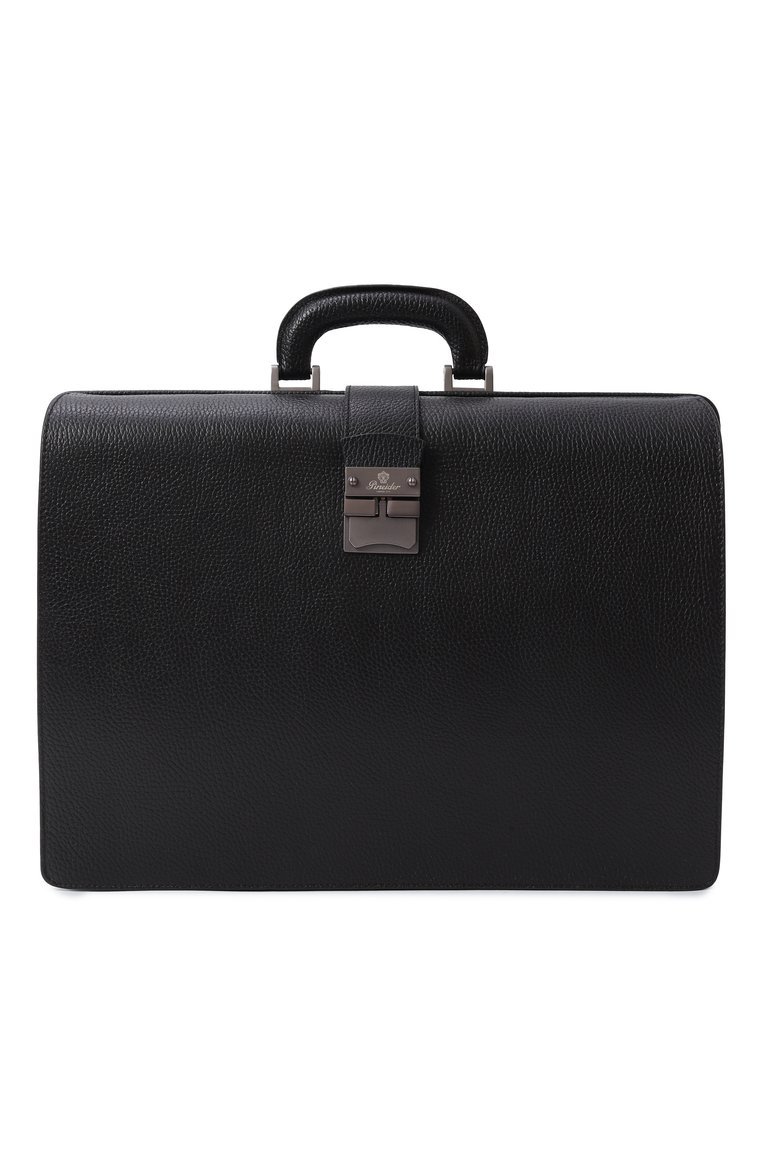 Мужской портфель PINEIDER FIRENZE 1774 черного цвета, арт. PAL129056 | Фото 1 (Размер: large; Материал: Натуральная кожа; Драгоценные камни: Проставлено; Материал сплава: Проставлено)