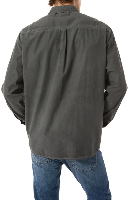 Хлопковая рубашка Dolce & Gabbana G5MH0T/G8LH4 Серый  G5MH0T/G8LH4 Фото 4