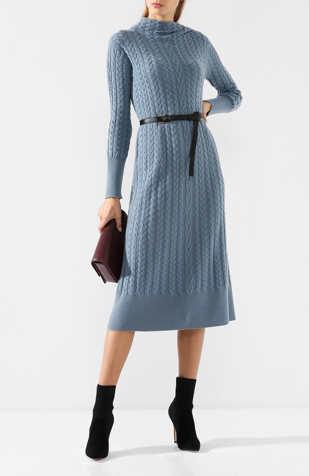 Кашемировое платье фактурной вязки LORO PIANA, арт. FAI3001, фото 2