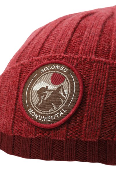 Кашемировая шапка BRUNELLO CUCINELLI красного цвета по цене 29950 руб., арт. B22M90070B, фото 3 Кашемировая шапка BRUNELLO CUCINELLI, арт. B22M90070B, фото 3
