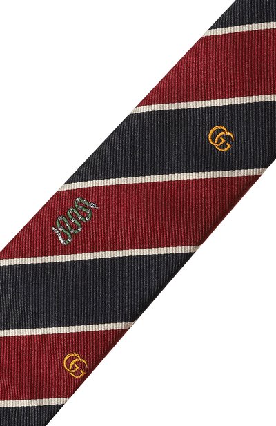 Шелковый галстук GUCCI бордового цвета по цене 25920 руб., арт. 545077 4E002, фото 4 Шелковый галстук GUCCI, арт. 545077 4E002, фото 4