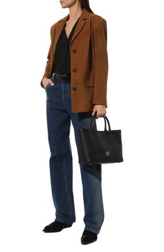 Женская сумка-тоут luisa MICHAEL MICHAEL KORS черного цвета, арт. 30R4G99S2L | Фото 7 (Ремень/цепочка: На ремешке; Размер: large; Материал: Натуральная кожа)