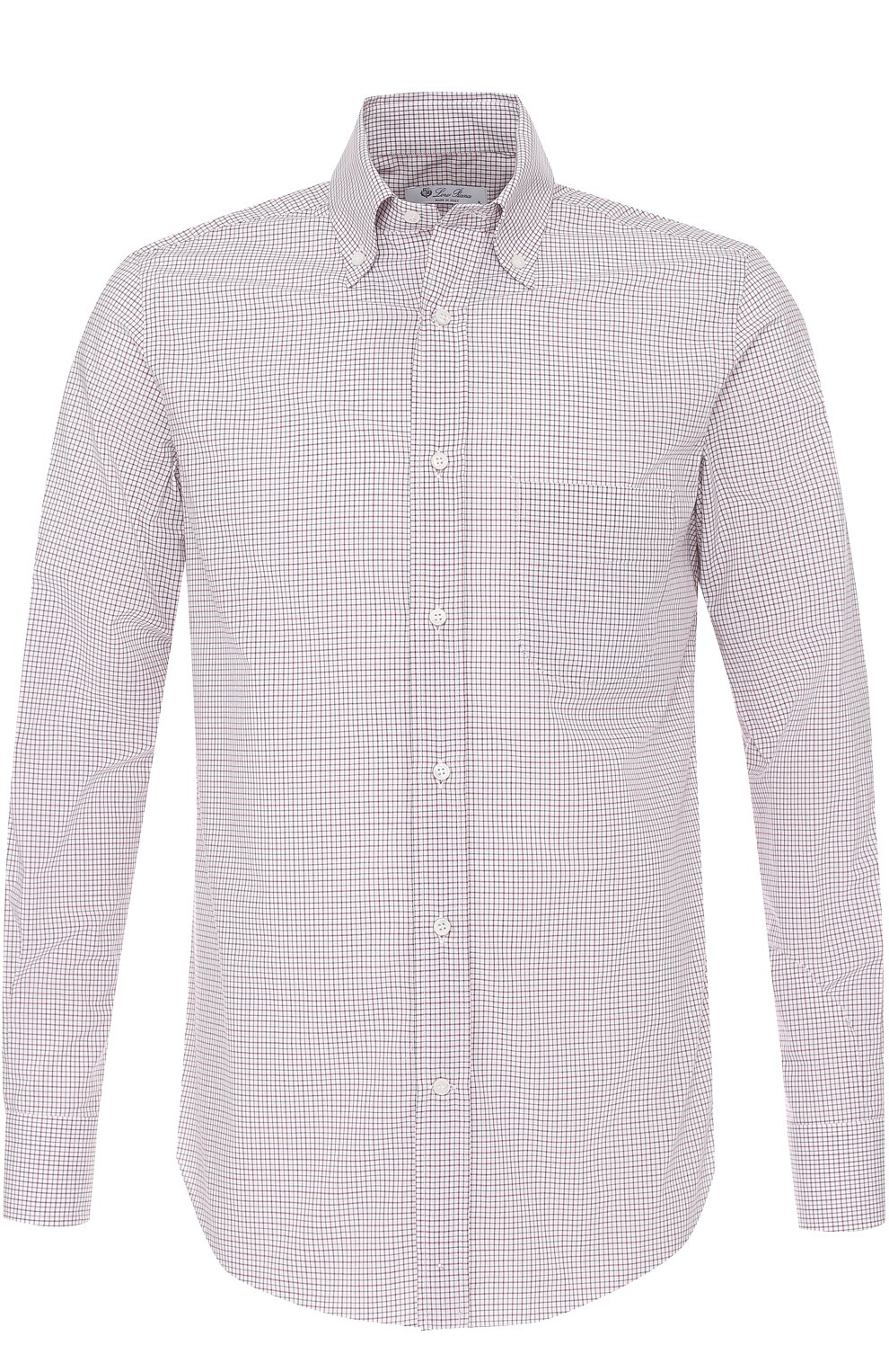 Хлопковая рубашка с воротником button down LORO PIANA, арт. FAG3502, фото 1