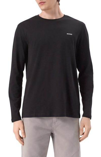 Хлопковый лонгслив HUGO, арт. 50466159, фото 3