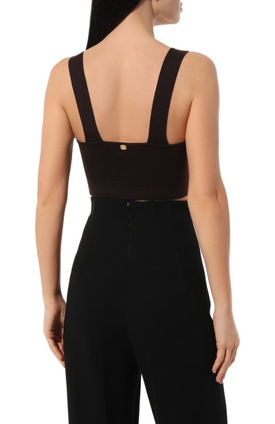 Топ из шерсти и шелка COSY SUNDAY темно-коричневого цвета по цене 37800 руб., арт. S1AT015CG, фото 4 Топ из шерсти и шелка COSY SUNDAY, арт. S1AT015CG, фото 4