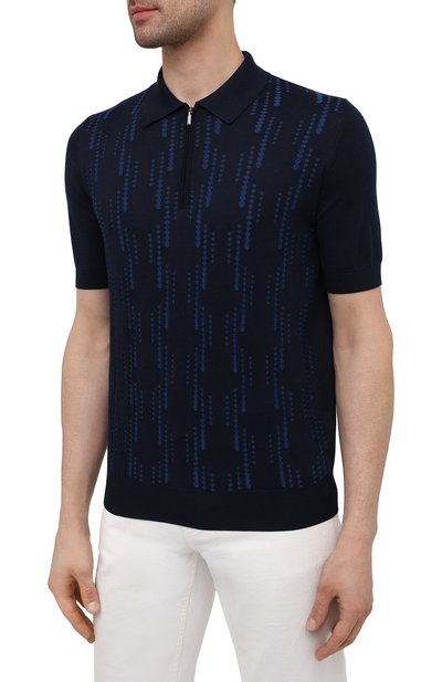 Поло из шелка и хлопка ZILLI, арт. MBV-PZ062-BUBB1/MC01, фото 3