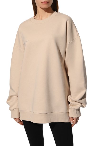 Хлопковый свитшот PANGAIA бежевого цвета по цене 19100 руб., арт. 365 Signature Sweatshirt, фото 3 Хлопковый свитшот PANGAIA, арт. 365 Signature Sweatshirt, фото 3