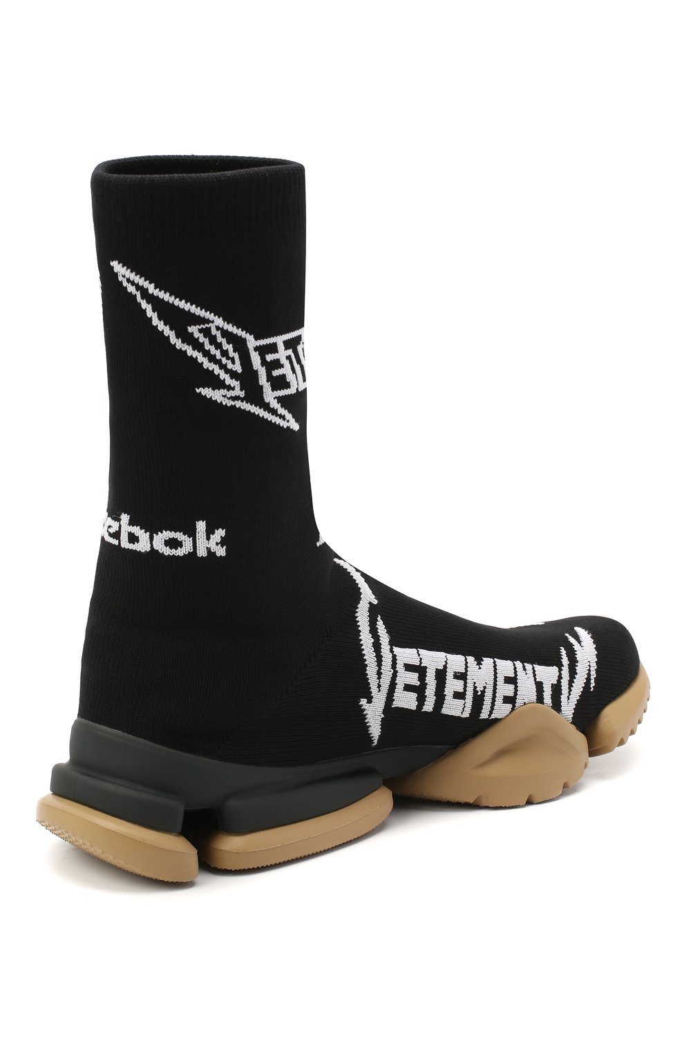 Мужские текстильные кроссовки vetements x reebok sock VETEMENTS черного цвета, арт. UE51SN600B 1385/M | Фото 4 (Материал внешний: Текстиль; Стили: Гранж; Материал сплава: Проставлено; Материал утеплителя: Без утеплителя; Материал внутренний: Текстиль; Подошва: Массивная; Драгоценные камни: Проставлено)