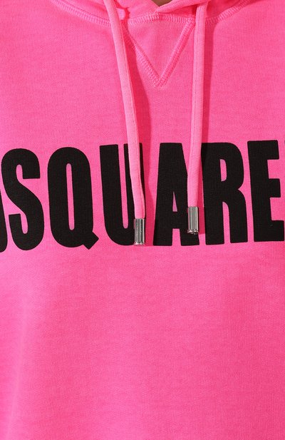 Хлопковое худи DSQUARED2 розового цвета по цене 48100 руб., арт. S72GU0206/S25030, фото 5 Хлопковое худи DSQUARED2, арт. S72GU0206/S25030, фото 5