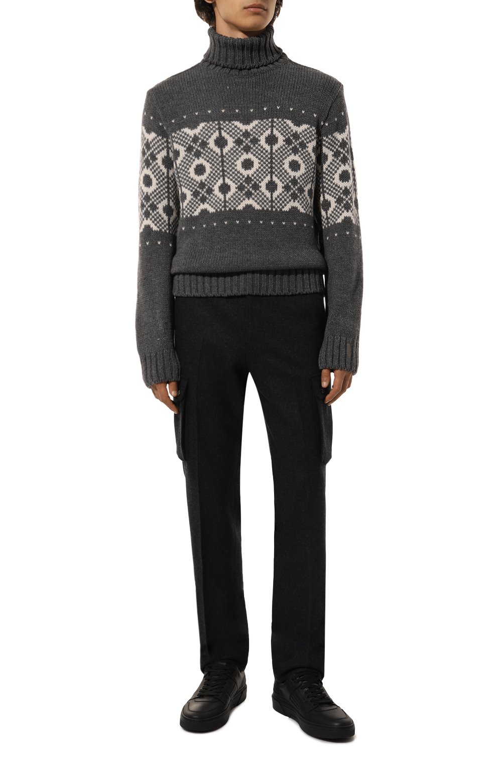 Шерстяные брюки-карго CORNELIANI, арт. 944L14-9418801, фото 2