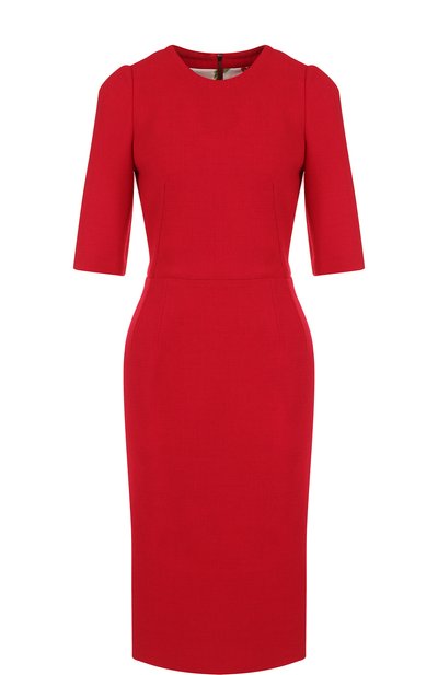 Женское однотонное приталенное платье из шерсти DOLCE & GABBANA, арт. F66B6T/FU2TZ