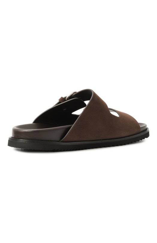 Шлепанцы из нубука Corneliani 25TM86-2520920 Коричневый  25TM86-2520920 Фото 5
