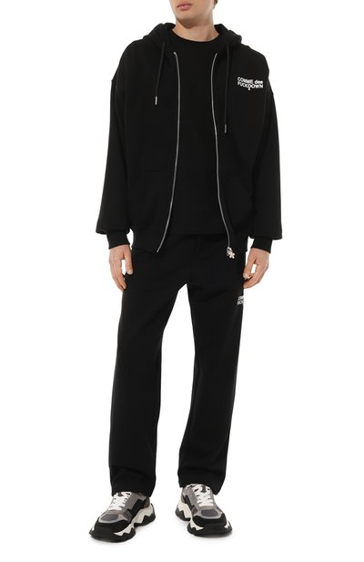 Хлопковые брюки COMME DES FUCKDOWN черного цвета по цене 14550 руб., арт. CDFU2509, фото 2 Хлопковые брюки COMME DES FUCKDOWN, арт. CDFU2509, фото 2