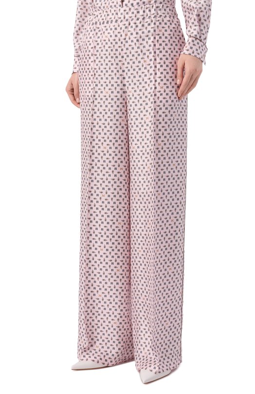 Шелковые брюки Max Mara MXMVISCHI0 Розовый  MXMVISCHI0 Фото 3