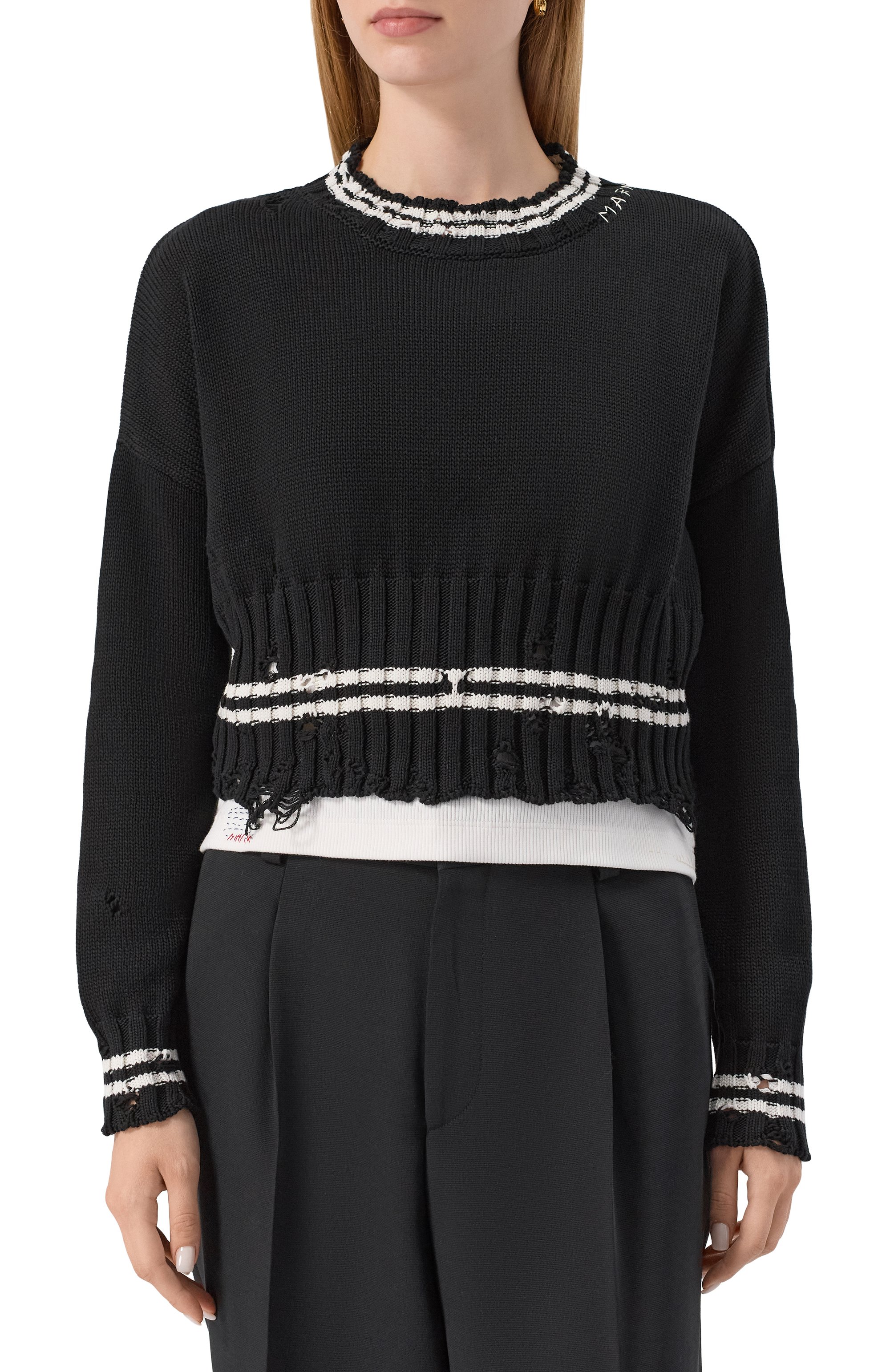 Хлопковый свитер MARNI, арт. GCMD0276Q2/UFC652, фото 3