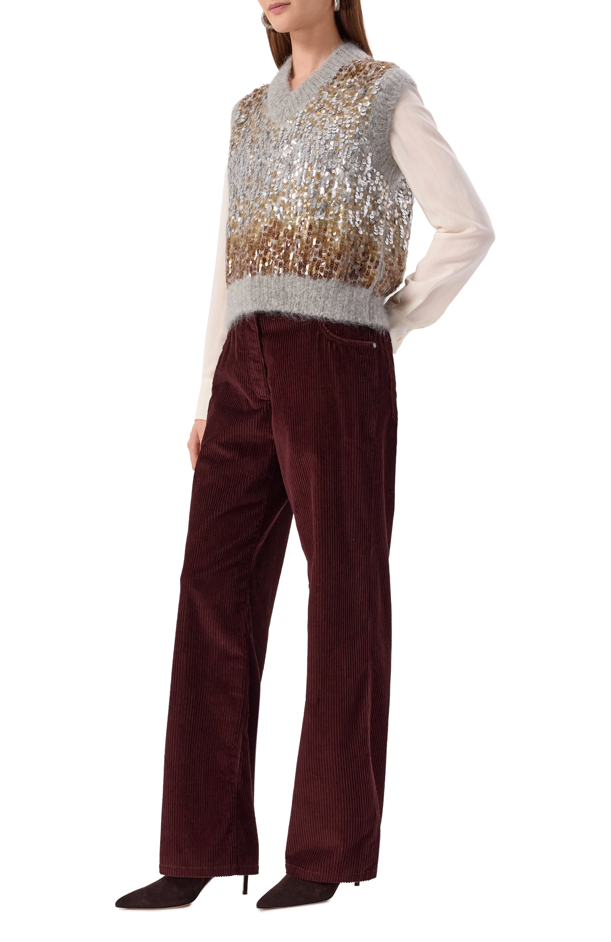 Замшевые туфли bazel 70 GIANVITO ROSSI темно-коричневого цвета по цене 131000 руб., арт. G95555.70RIC.CASM0KA, фото 3 Замшевые туфли bazel 70 GIANVITO ROSSI, арт. G95555.70RIC.CASM0KA, фото 3