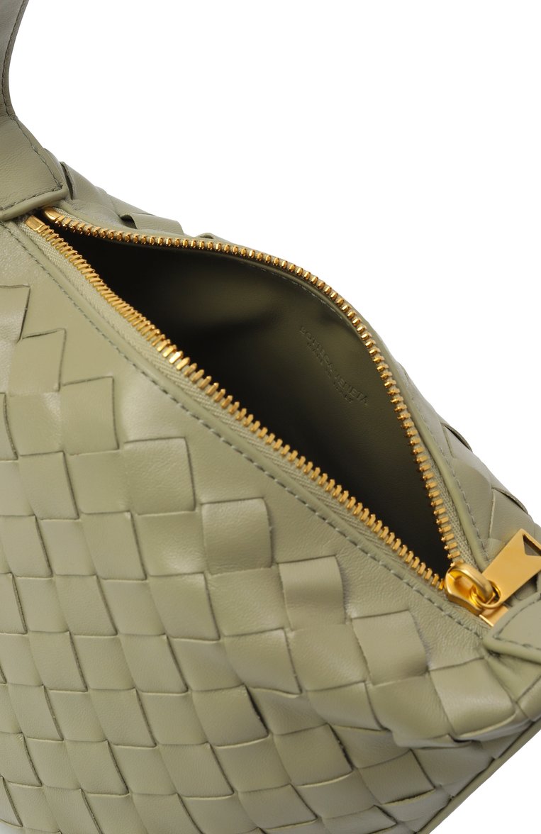 Женская сумка wallace BOTTEGA VENETA светло-зеленого цвета, арт. 776781/V3IV1 | Фото 5 (Размер: small; Материал: Натуральная кожа; Автоматизация состава: Проставлено; Автоматизация ТО: Проставлено)