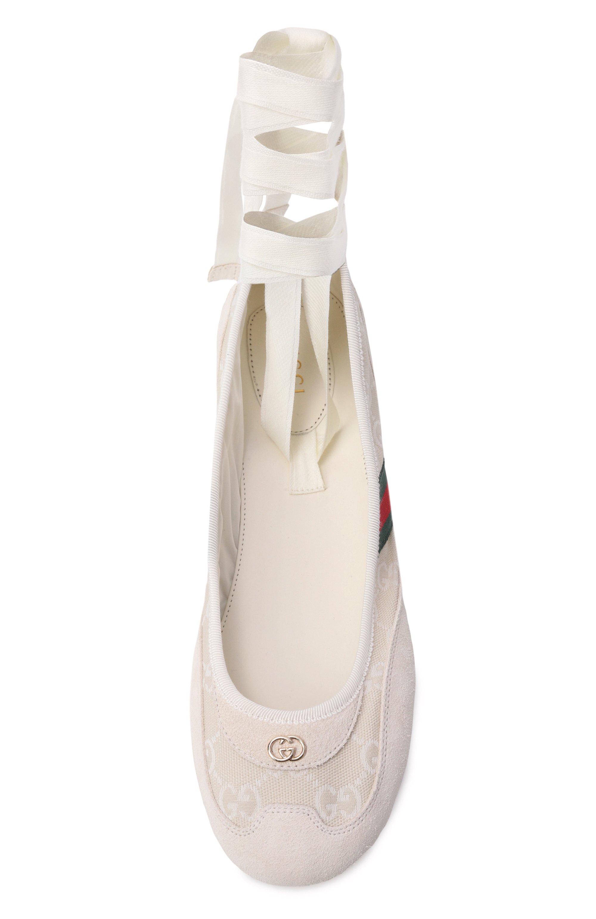 Комбинированные балетки shift GUCCI, арт. 857964/AAF2D, фото 6