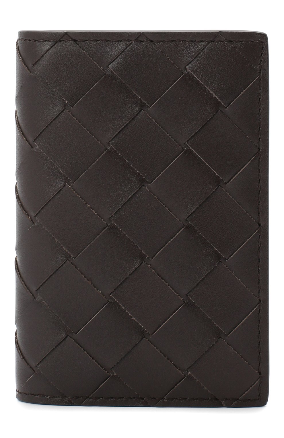 Кожаный футляр для кредитных карт BOTTEGA VENETA темно-коричневого цвета по цене 32200 руб., арт. 592619/VCPQ4, фото 1 Кожаный футляр для кредитных карт BOTTEGA VENETA, арт. 592619/VCPQ4, фото 1