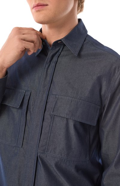 Хлопковая рубашка ZILLI, арт. SP0F01M010145006U, фото 5