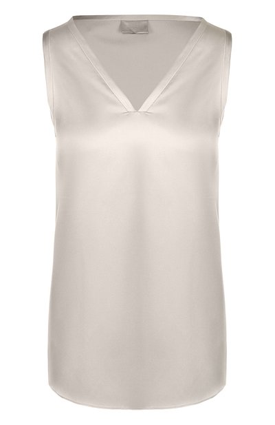 Однотонный шелковый топ с v-образным вырезом BRUNELLO CUCINELLI, арт. M0C59E0612, фото 1