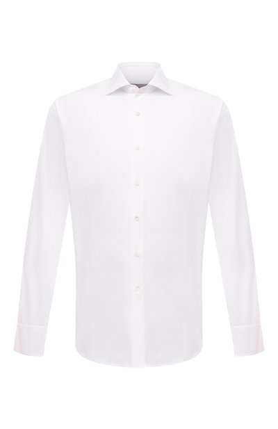 Хлопковая сорочка CANALI белого цвета по цене 26600 руб., арт. 758/GD02832, фото 1 Хлопковая сорочка CANALI, арт. 758/GD02832, фото 1