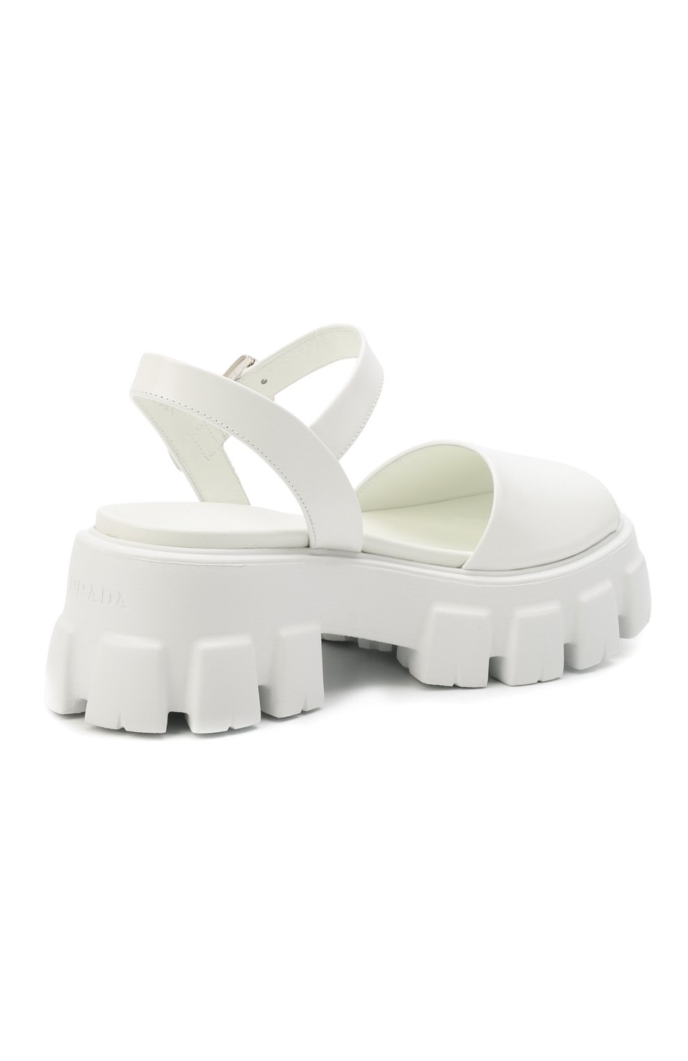 Кожаные сандалии monolith PRADA, арт. 1X526M-055-F0009-D055, фото 5