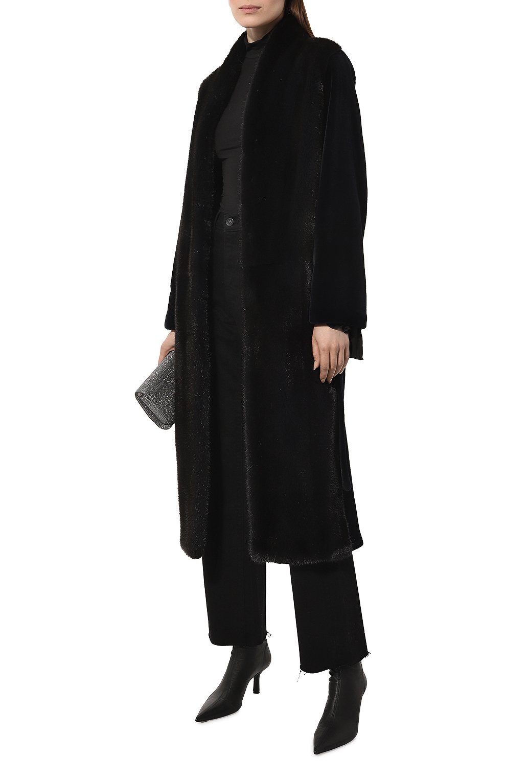 Шуба из норки YVES SALOMON темно-синего цвета по цене 1850000 руб., арт. 7WYM75720VLVR, фото 2 Шуба из норки YVES SALOMON, арт. 7WYM75720VLVR, фото 2