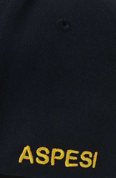 Хлопковая бейсболка ASPESI темно-синего цвета по цене 7995 руб., арт. 2C01/P128, фото 4 Хлопковая бейсболка ASPESI, арт. 2C01/P128, фото 4